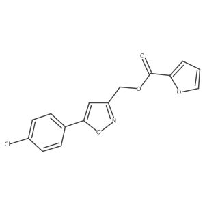 (5-(4-Chlorophenyl)isoxazol-3-yl)methyl furan-2-carboxylate Structure