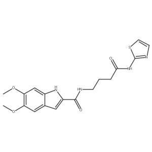 5,6-dimethoxy-N-[4-oxo-4-(1,3-thiazol-2-ylamino)butyl]-1H-indole-2-carboxamide Structure
