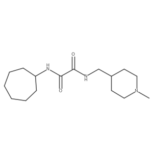 N1-cycloheptyl-N2-((1-methylpiperidin-4-yl)methyl)oxalamide结构式