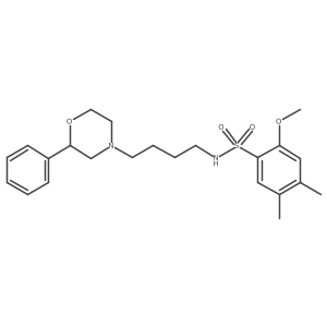 2-methoxy-4,5-dimethyl-N-(4-(2-phenylmorpholino)butyl)benzenesulfonamide结构式