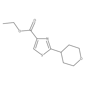 Ethyl 2-(tetrahydro-2H-pyran-4-yl)thiazole-4-carboxylate结构式