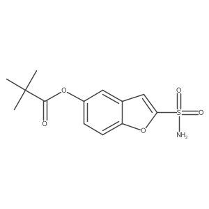 2-(Aminosulfonyl)-5-benzofuranyl 2,2-dimethylpropanoate结构式