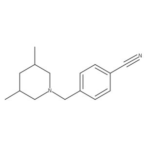 4-[(3,5-Dimethylpiperidin-1-yl)methyl]benzonitrile Structure