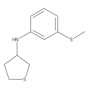 N-[3-(methylsulfanyl)phenyl]thiolan-3-amine结构式