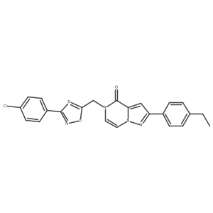 5-{[3-(4-chlorophenyl)-1,2,4-oxadiazol-5-yl]methyl}-2-(4-ethylphenyl)-4H,5H-pyrazolo[1,5-a]pyrazin-4-one Structure