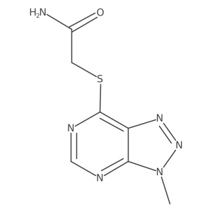 2-({3-methyl-3H-[1,2,3]triazolo[4,5-d]pyrimidin-7-yl}sulfanyl)acetamide结构式