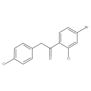 1-(4-Bromo-2-chlorophenyl)-2-(4-chlorophenyl)ethanone Structure