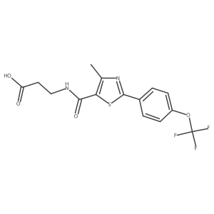 N-({4-methyl-2-[4-(trifluoromethoxy)phenyl]-1,3-thiazol-5-yl}carbonyl)-beta-alanine Structure