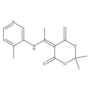2,2-Dimethyl-5-[1-[(4-methyl-3-pyridinyl)amino]ethylidene]-1,3-dioxane-4,6-dione结构式