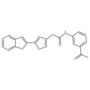 N-(3-acetylphenyl)-2-[5-(1-benzofuran-2-yl)-1,2-oxazol-3-yl]acetamide Structure