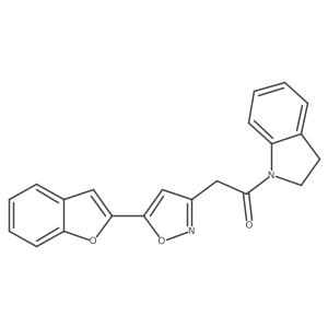 O=C(Cc1cc(-c2cc3ccccc3o2)on1)N1CCc2ccccc21结构式