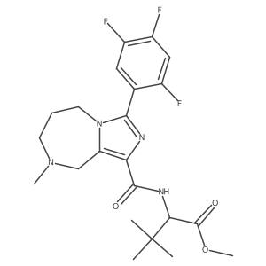 methyl (2S)-3,3-dimethyl-2-[[8-methyl-3-(2,4,5-trifluorophenyl)-5,6,7,9-tetrahydroimidazo[1,5-a][1,4]diazepine-1-carbonyl]amino]butanoate结构式