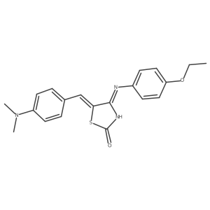 (5Z)-5-[[4-(dimethylamino)phenyl]methylidene]-4-(4-ethoxyanilino)-2-thiazolone Structure