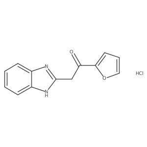 2-(1H-1,3-benzodiazol-2-yl)-1-(furan-2-yl)ethan-1-one hydrochloride Structure