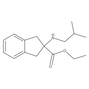 ethyl 2-[(2-methylpropyl)amino]-2,3-dihydro-1H-indene-2-carboxylate结构式