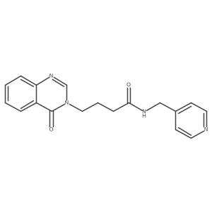 4-[4-oxo-3(4H)-quinazolinyl]-N-(4-pyridylmethyl)butanamide结构式