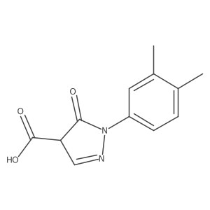 1-(3,4-dimethylphenyl)-5-oxo-4H-pyrazole-4-carboxylic acid结构式