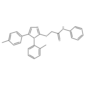 N-phenyl-2-((1-(o-tolyl)-5-(p-tolyl)-1H-imidazol-2-yl)thio)acetamide结构式