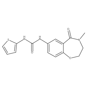 1-(4-Methyl-5-oxo-2,3,4,5-tetrahydrobenzo[f][1,4]oxazepin-7-yl)-3-(thiophen-2-yl)urea结构式