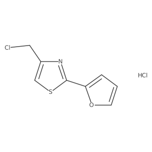 4-(Chloromethyl)-2-(furan-2-yl)-1,3-thiazole hydrochloride结构式