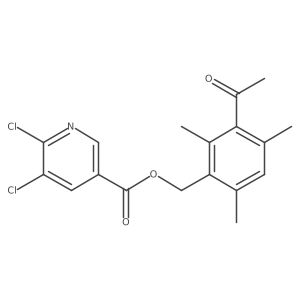(3-Acetyl-2,4,6-trimethylphenyl)methyl 5,6-dichloropyridine-3-carboxylate Structure