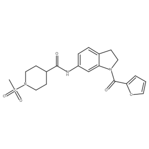 N-(1-(furan-2-carbonyl)indolin-6-yl)-1-(methylsulfonyl)piperidine-4-carboxamide Structure