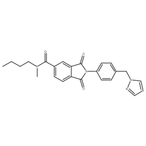 N-butyl-N-methyl-1,3-dioxo-2-[4-(1H-1,2,4-triazol-1-ylmethyl)phenyl]-2,3-dihydro-1H-isoindole-5-carboxamide结构式
