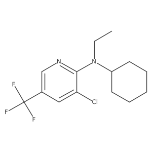 3-chloro-N-cyclohexyl-N-ethyl-5-(trifluoromethyl)pyridin-2-amine结构式