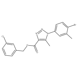 3-chlorobenzyl 1-(4-bromo-3-methylphenyl)-5-methyl-1H-1,2,3-triazole-4-carboxylate结构式