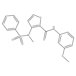 3-[methyl(phenylsulfonyl)amino]-N-[3-(methylsulfanyl)phenyl]thiophene-2-carboxamide Structure