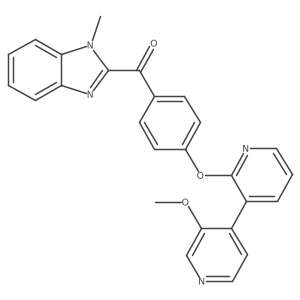 (4-(3'-Methoxy-3,4'-bipyridin-2-yloxy)phenyl)(1-methyl-1h-benzo[d]imidazol-2-yl)methanone Structure