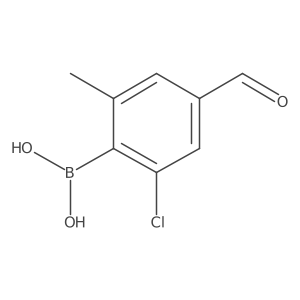 (2-Chloro-4-formyl-6-methylphenyl)boronic acid结构式