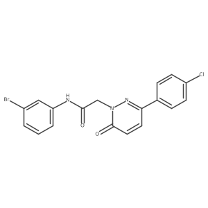 N-(3-bromophenyl)-2-(3-(4-chlorophenyl)-6-oxopyridazin-1(6H)-yl)acetamide Structure