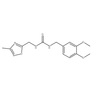 1-(3,4-Dimethoxybenzyl)-3-((3-methyl-1,2,4-oxadiazol-5-yl)methyl)urea Structure