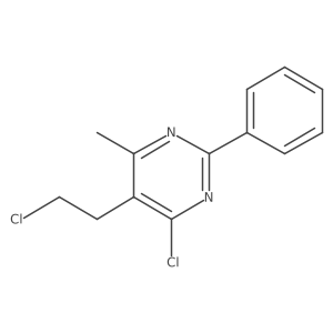 4-Chloro-5-(2-chloroethyl)-6-methyl-2-phenylpyrimidine结构式