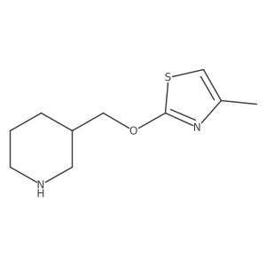 3-{[(4-Methyl-1,3-thiazol-2-yl)oxy]methyl}piperidine结构式