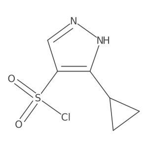 3-cyclopropyl-1H-pyrazole-4-sulfonyl chloride Structure