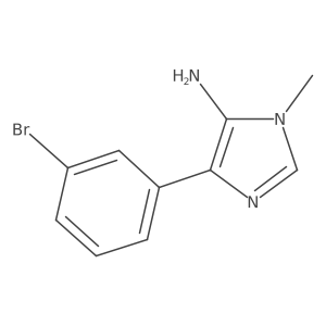 4-(3-Bromophenyl)-1-methyl-1H-imidazol-5-amine结构式