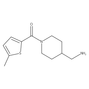 [1-(5-Methylthiophene-2-carbonyl)piperidin-4-yl]methanamine Structure