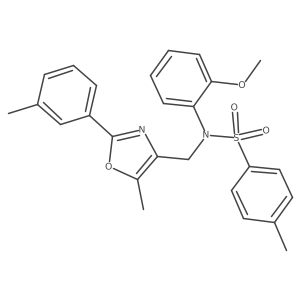 N-(2-methoxyphenyl)-4-methyl-N-{[5-methyl-2-(3-methylphenyl)-1,3-oxazol-4-yl]methyl}benzene-1-sulfonamide Structure