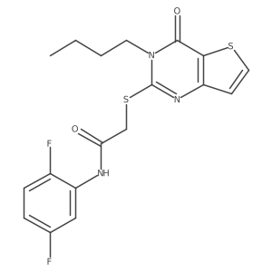 2-[(3-butyl-4-oxo-3,4-dihydrothieno[3,2-d]pyrimidin-2-yl)sulfanyl]-N-(2,5-difluorophenyl)acetamide Structure