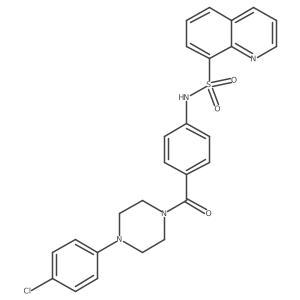 N-[4-[[4-(4-chlorophenyl)-1-piperazinyl]carbonyl]phenyl]-8-quinolinesulfonamide Structure