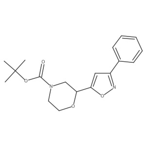 2-(3-Phenyl-isoxazol-5-yl)-morpholine-4-carboxylic acid tert-butyl ester结构式
