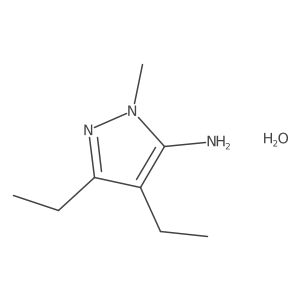 3,4-Diethyl-1-methyl-1H-pyrazol-5-amine hydrate结构式