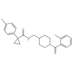 N-((1-(2-fluorobenzoyl)piperidin-4-yl)methyl)-1-(4-fluorophenyl)cyclopropanecarboxamide Structure