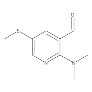 3-Pyridinecarboxaldehyde, 2-(dimethylamino)-5-(methylthio)-结构式