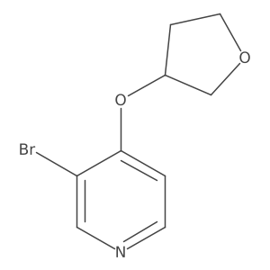 3-Bromo-4-(oxolan-3-yloxy)pyridine结构式