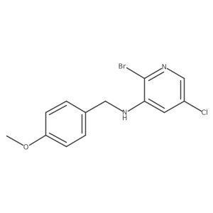 (2-Bromo-5-chloro-pyridin-3-yl)-(4-methoxy-benzyl)-amine Structure