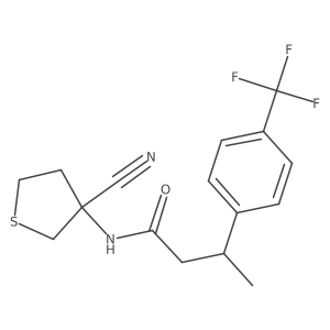 N-(3-cyanothiolan-3-yl)-3-[4-(trifluoromethyl)phenyl]butanamide Structure