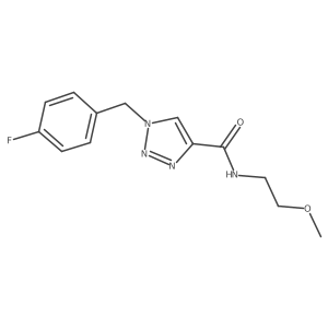 1-(4-fluorobenzyl)-N-(2-methoxyethyl)-1H-1,2,3-triazole-4-carboxamide结构式